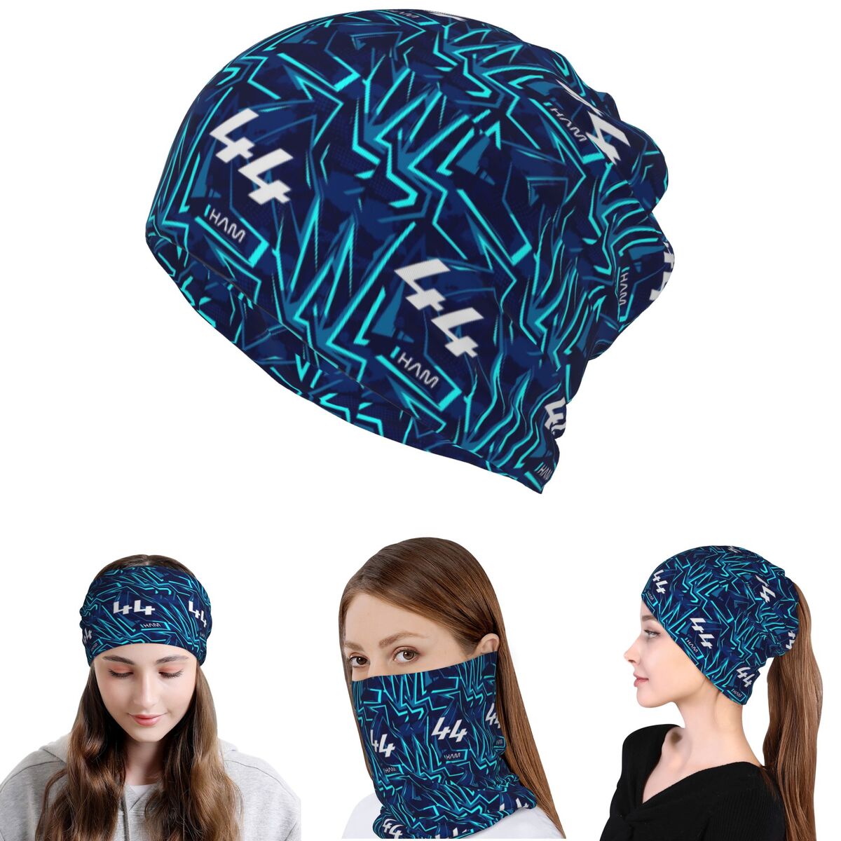 Knit Beanie Hat Warm - Lewis Hamilton 44 - F1 2024