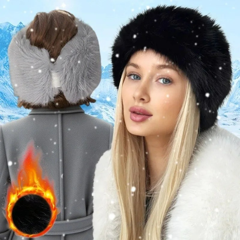 Wide Band Fur Headband Winter  - Fleece Ear Warmer Band reseña y precio