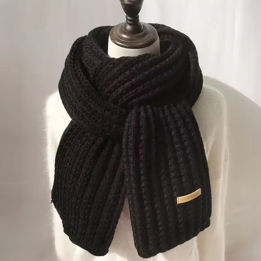 Thick Cable Knit Warm Cashmere - Wool Scarf Men reseña y precio