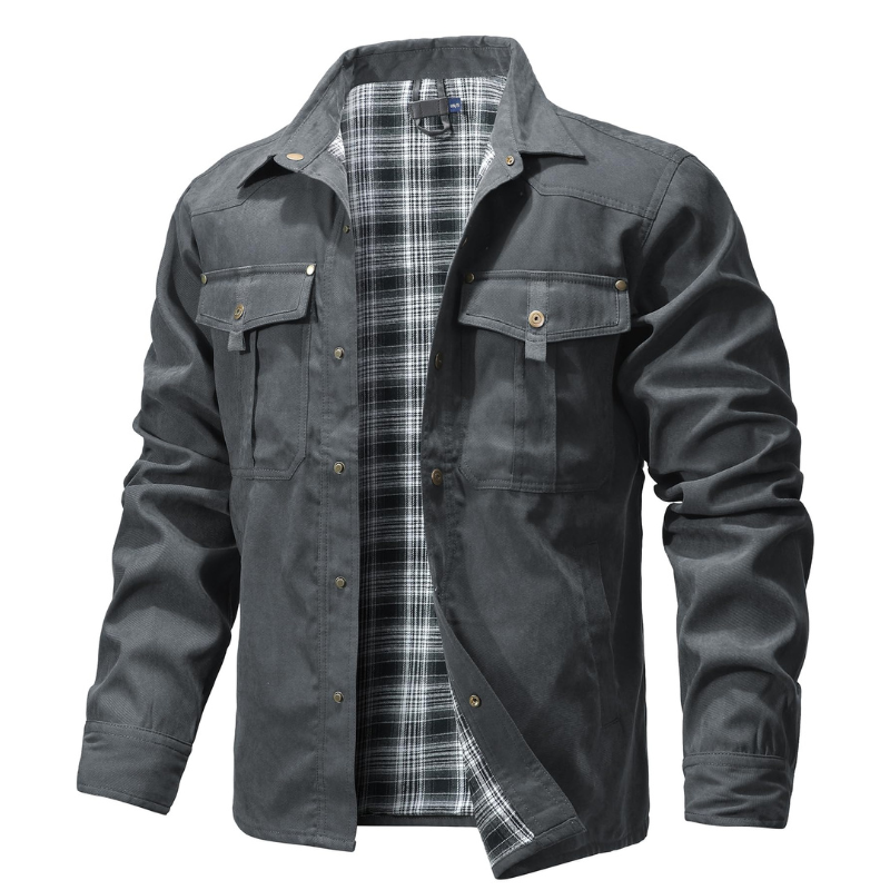 Men's Jackets Spring Flannel L - Flannel Shirt Lined reseña y precio