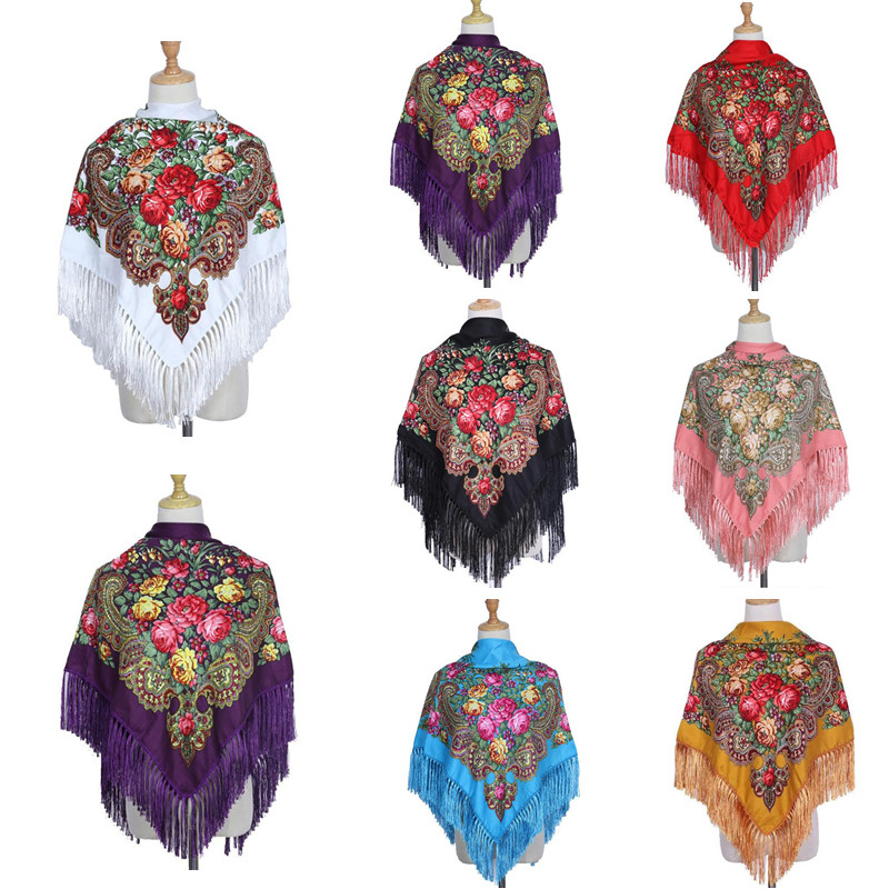 Retro Printed Scarf Winter Boh - Shawl Wrap Winter reseña y precio