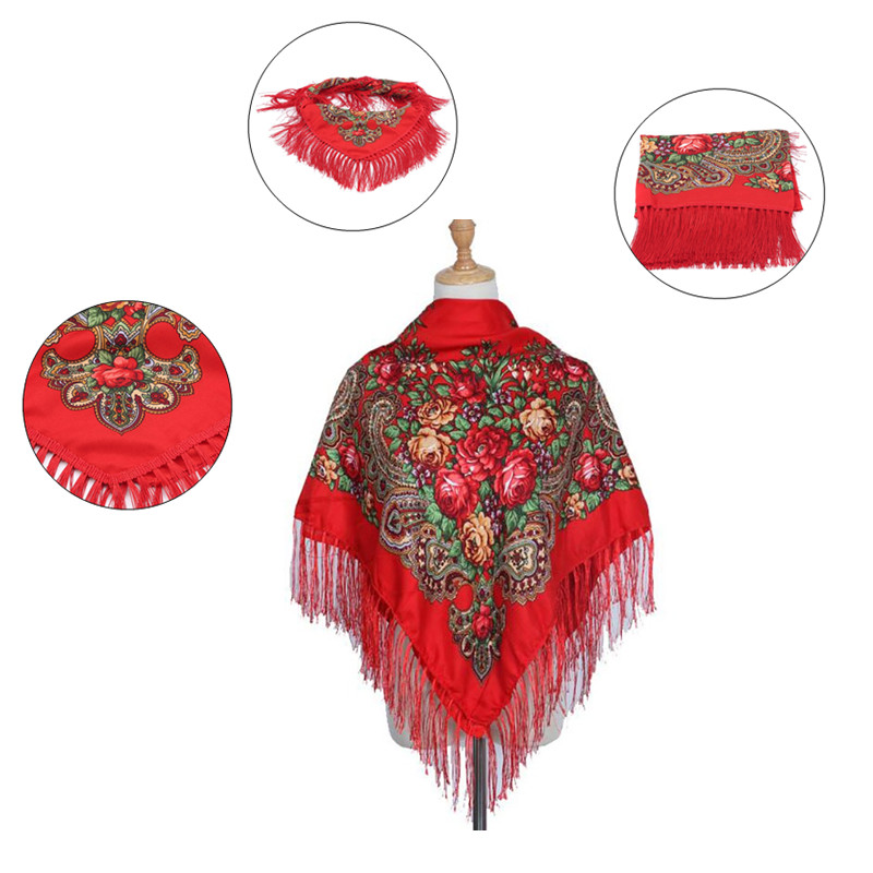 Retro Printed Scarf Winter Boh - Shawl Wrap Winter reseña y precio
