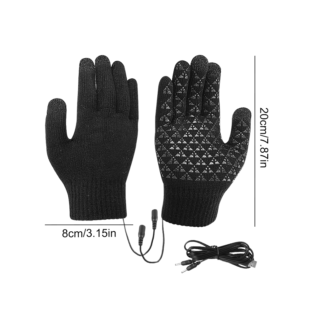 USB Heated Knitted Gloves Full - Touch Screen Gloves reseña y precio