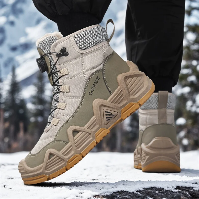 Warm Fur Outdoor Mens Combat T - Waterproof Winter Boot reseña y precio