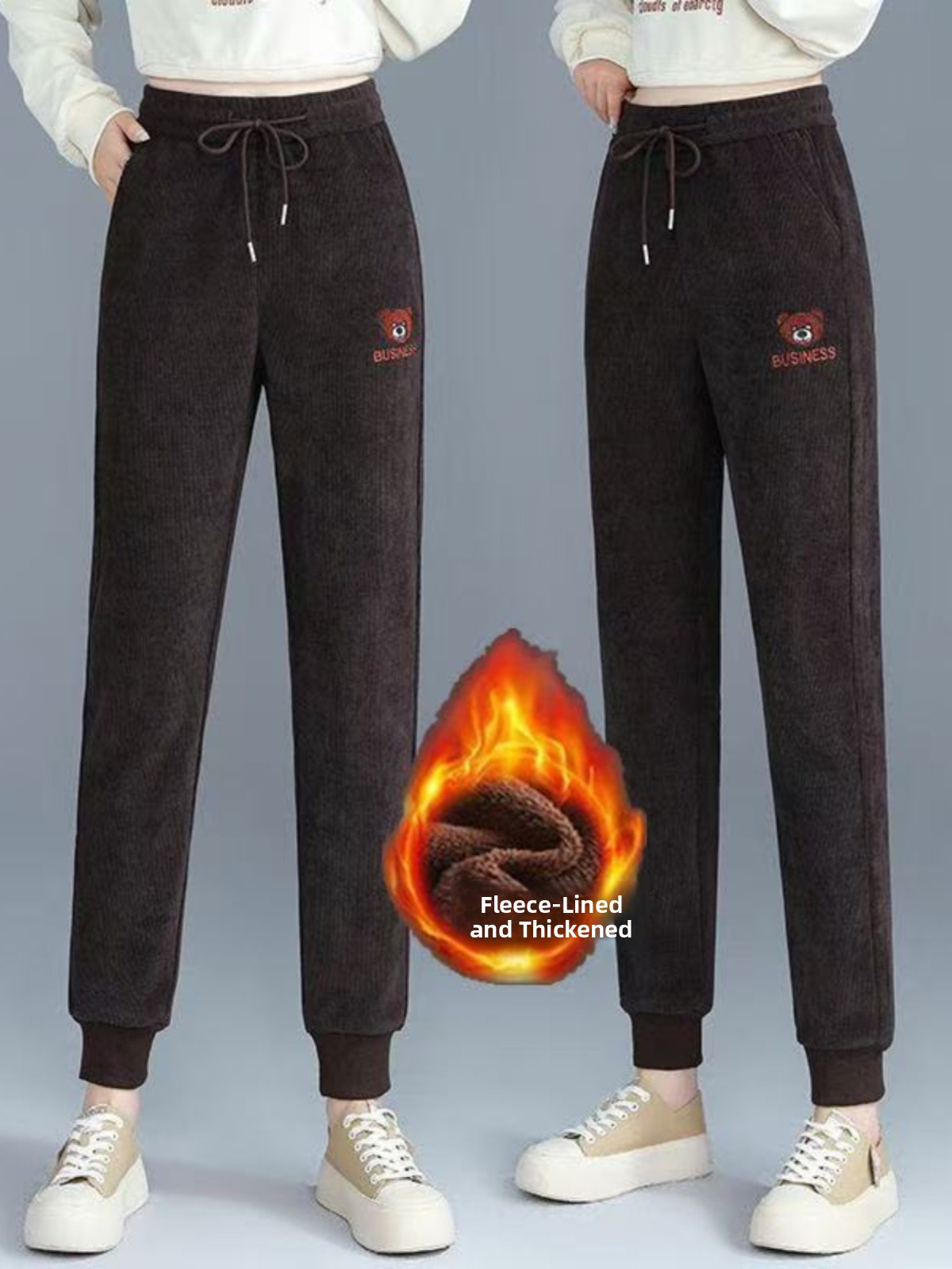 High Waist Fleece Lined Thick  - Corduroy Pant Warm reseña y precio