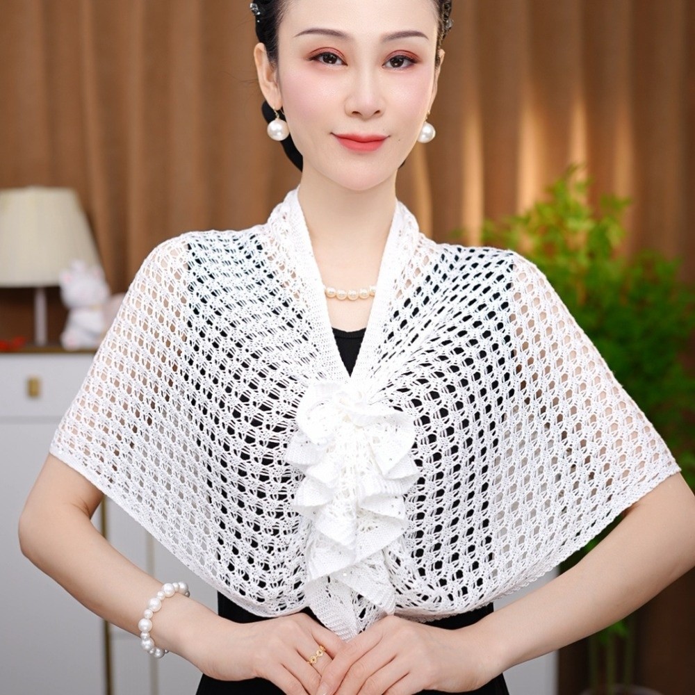 Sparkly Design Hollow Out Card - Shawl Wrap Winter reseña y precio