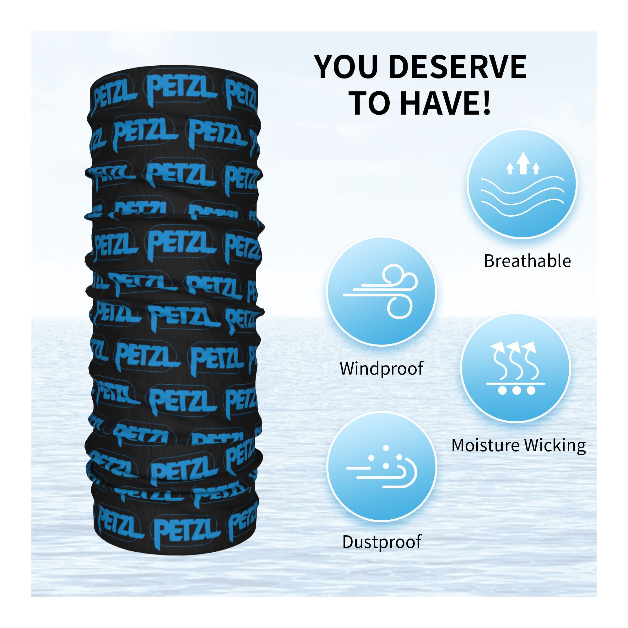 Custom P-Petzls Classical Logo - Neck Gaiter Fleece reseña y precio