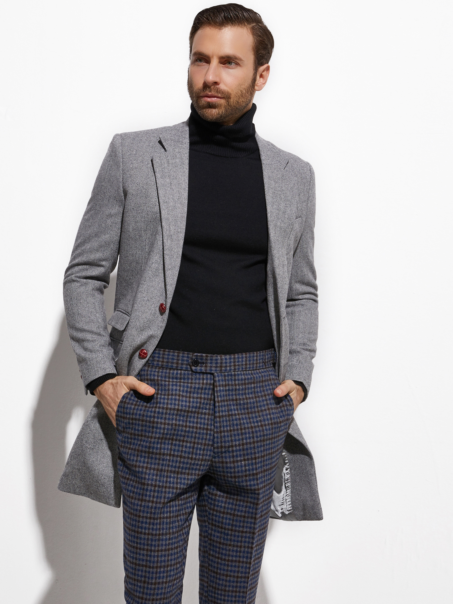 2026 Medium Length Spring Autu - Wool Coat Peacoat reseña y precio
