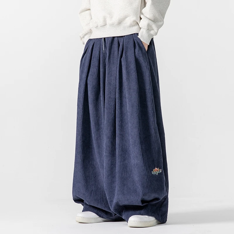 Men Corduroy Wide Leg Pants Me - Corduroy Pant Warm reseña y precio