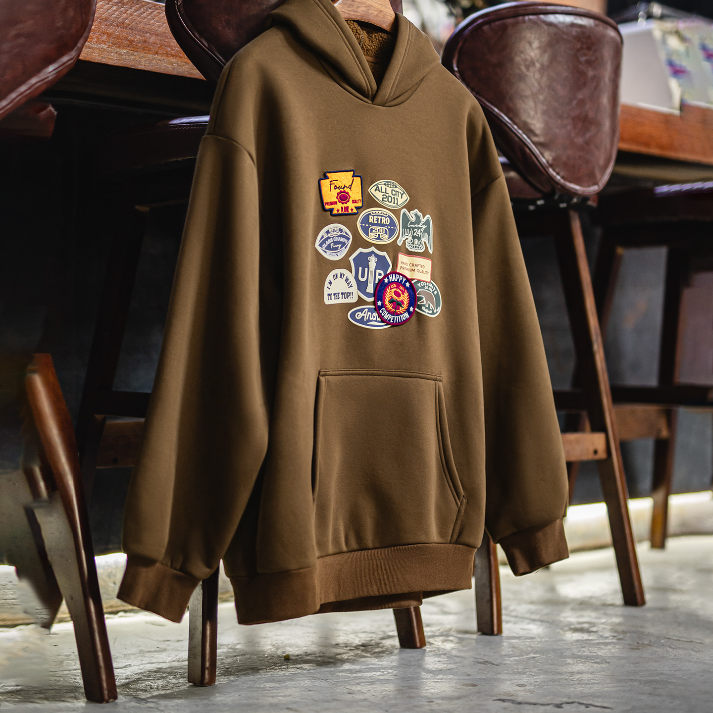 Maden Vintage Men's Embroidere - Sherpa Hoodie Fleece reseña y precio