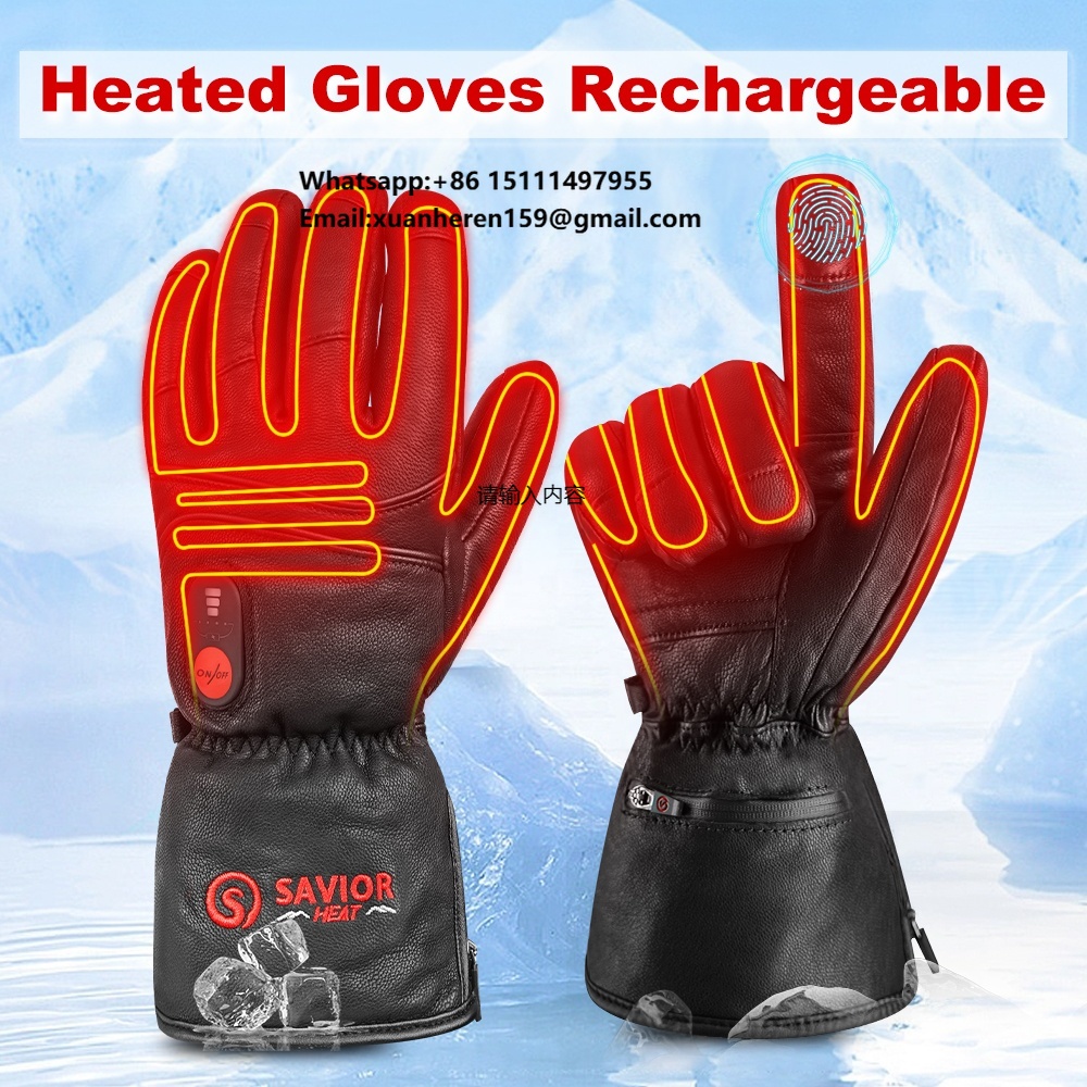 Heated Leather Gloves Men Wome - Touch Screen Gloves reseña y precio