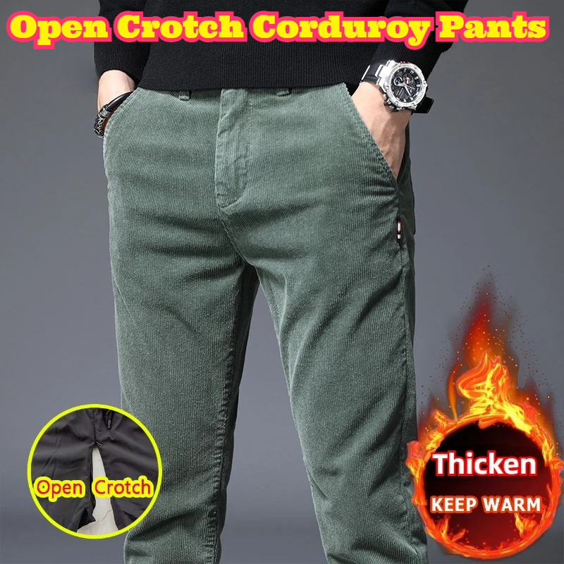 Open Crotch Men Fall Winter Fl - Corduroy Pant Warm reseña y precio