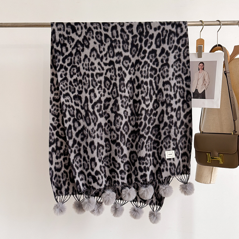 New Luxury Winter Leopard Two- - Cashmere Pashmina Wrap reseña y precio