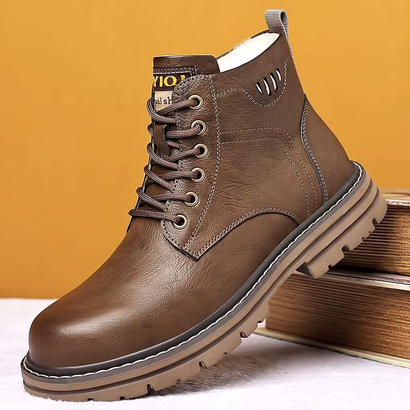 Men's Winter New Leather High  - Waterproof Winter Boot reseña y precio