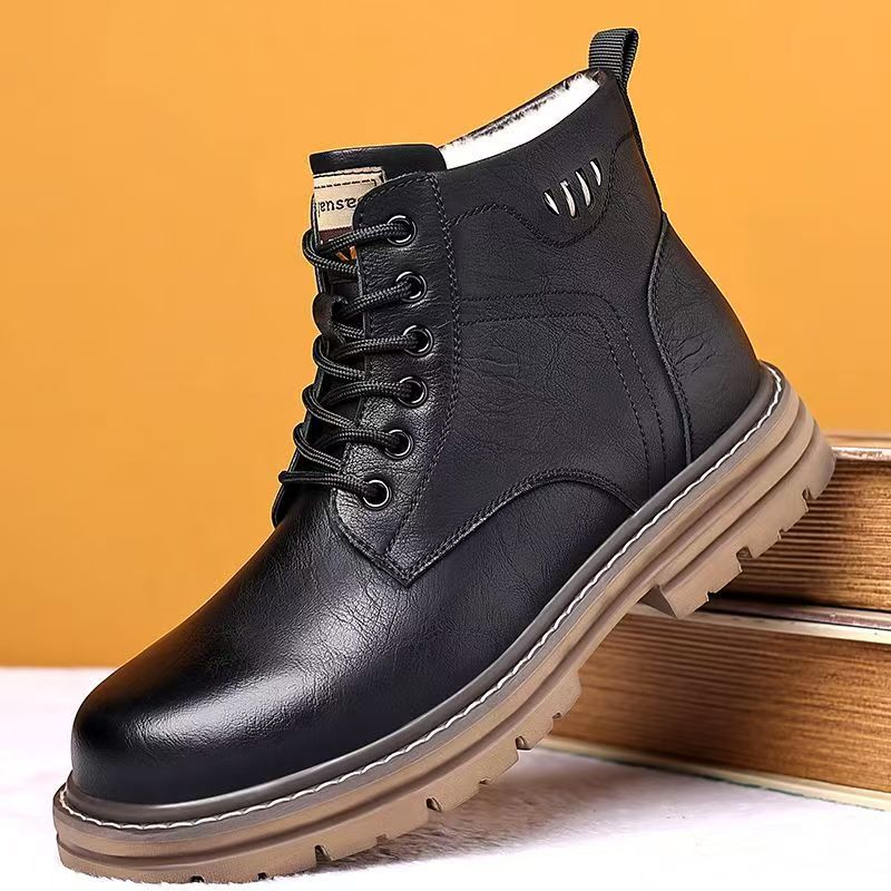 Men's Winter New Leather High  - Waterproof Winter Boot reseña y precio