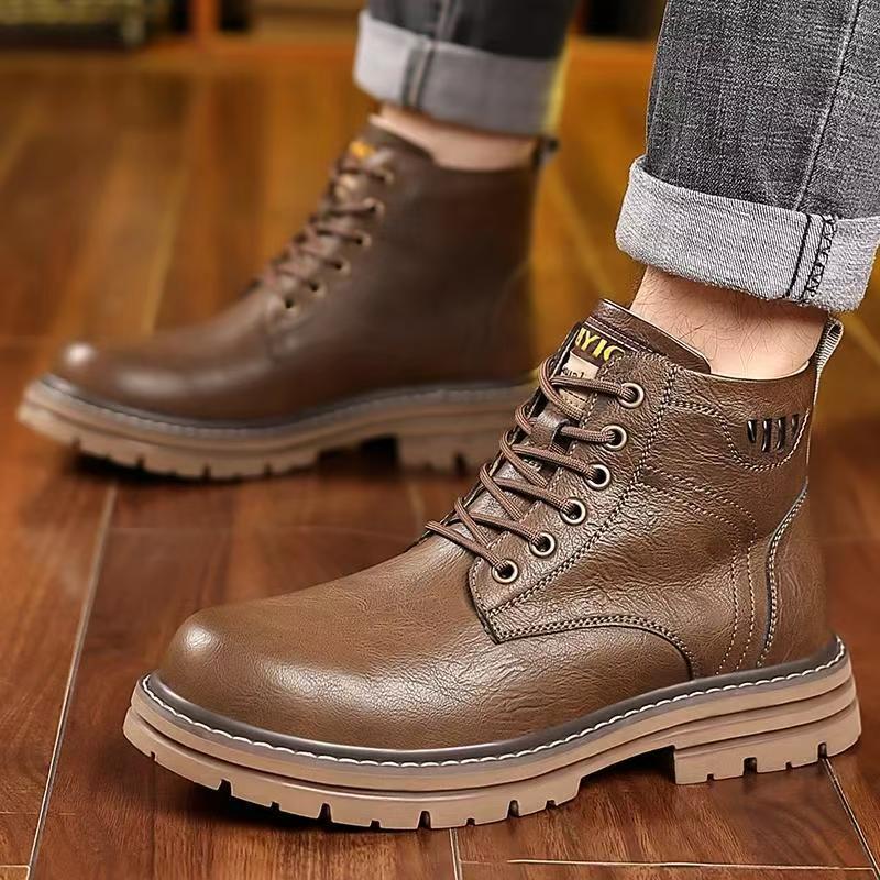 Men's Winter New Leather High  - Waterproof Winter Boot reseña y precio