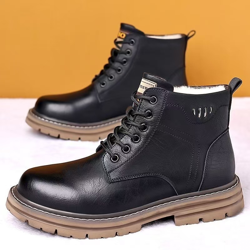 Men's Winter New Leather High  - Waterproof Winter Boot reseña y precio