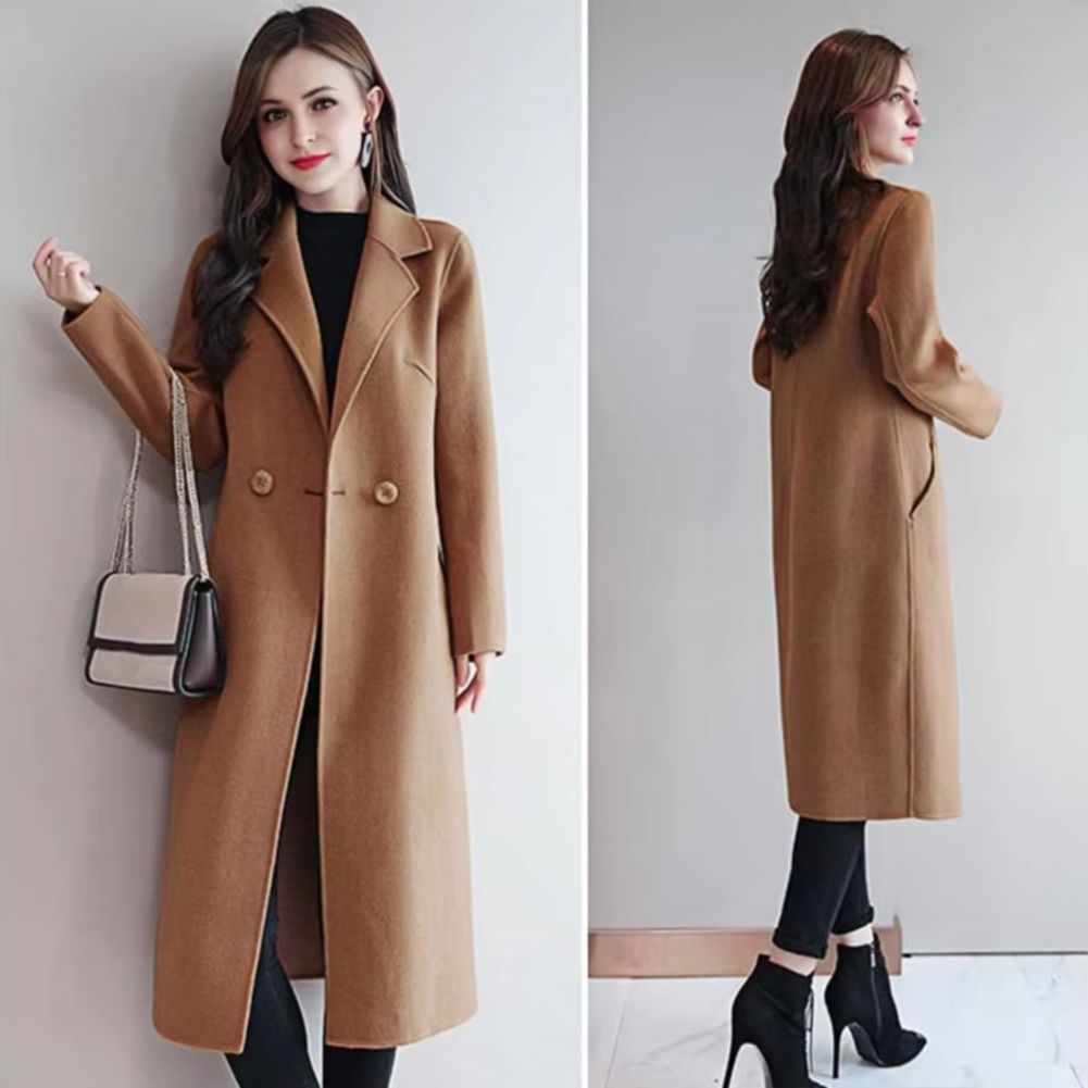 2025 Elegant Women Woolen Coat - Wool Coat Peacoat reseña y precio