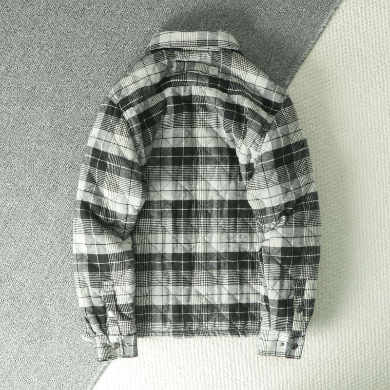 Fall Winter Men's Plaid Flanne - Flannel Shirt Lined reseña y precio