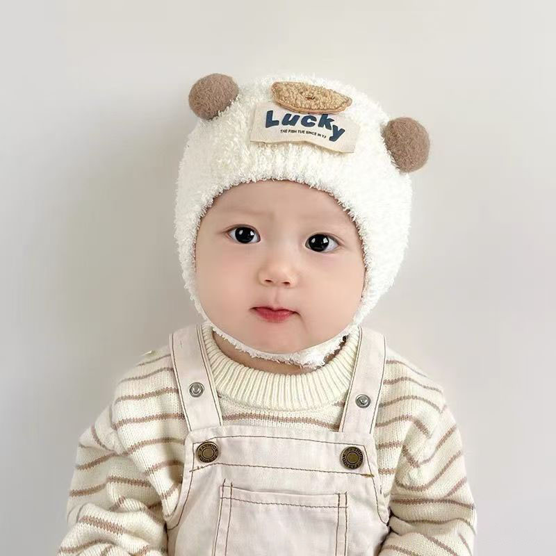 Cute Bear Baby Ear Protection  - Knit Beanie Hat Warm reseña y precio