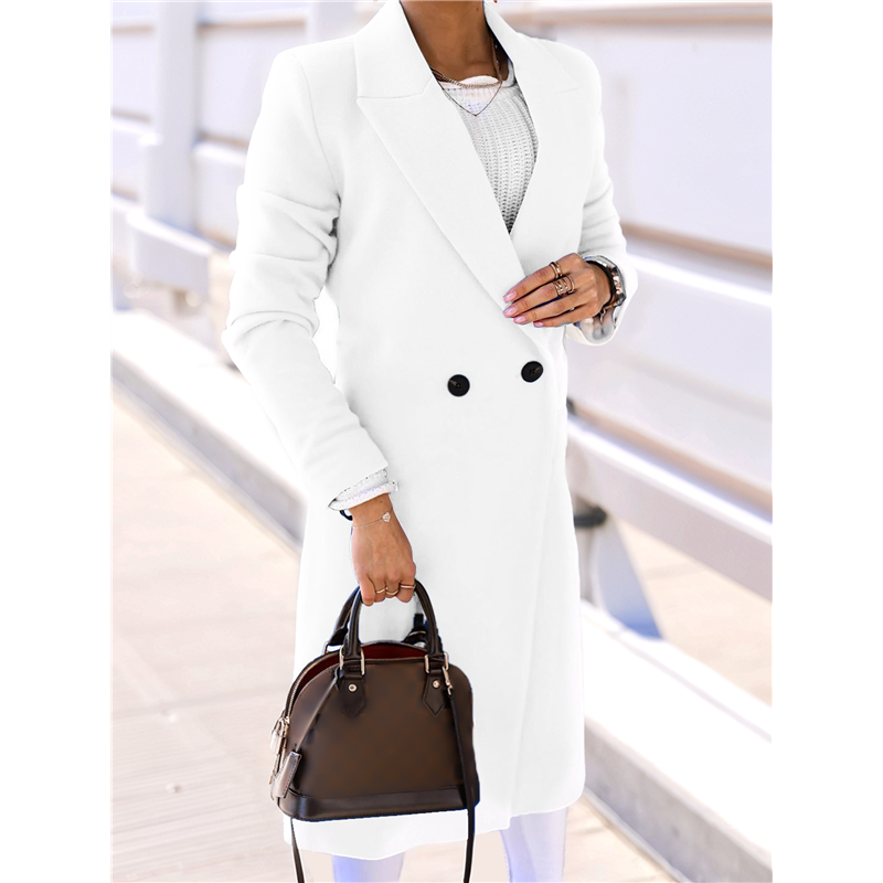 CYCLI-Women Long Wool Coats Fo - Wool Coat Peacoat reseña y precio