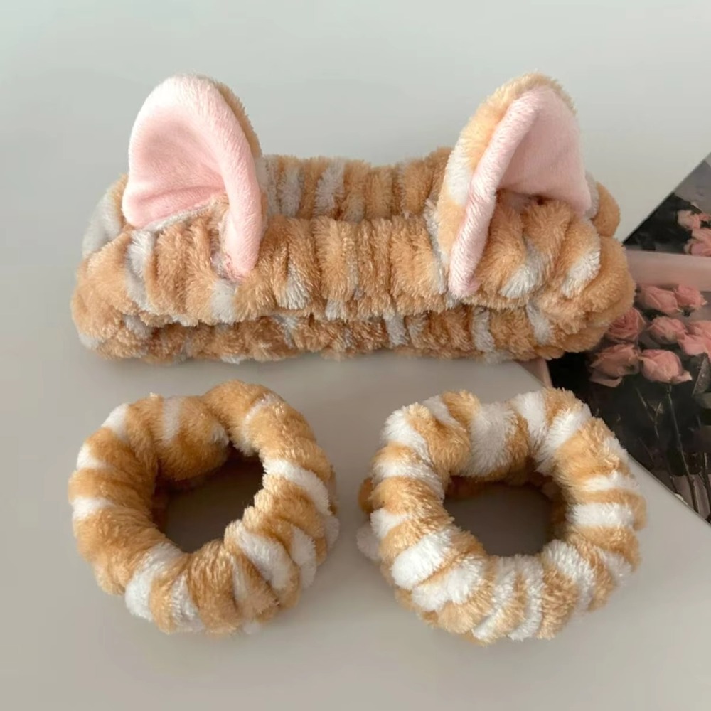 3pcs/set Leopard Print Cute Ca - Winter Headband Fleece reseña y precio