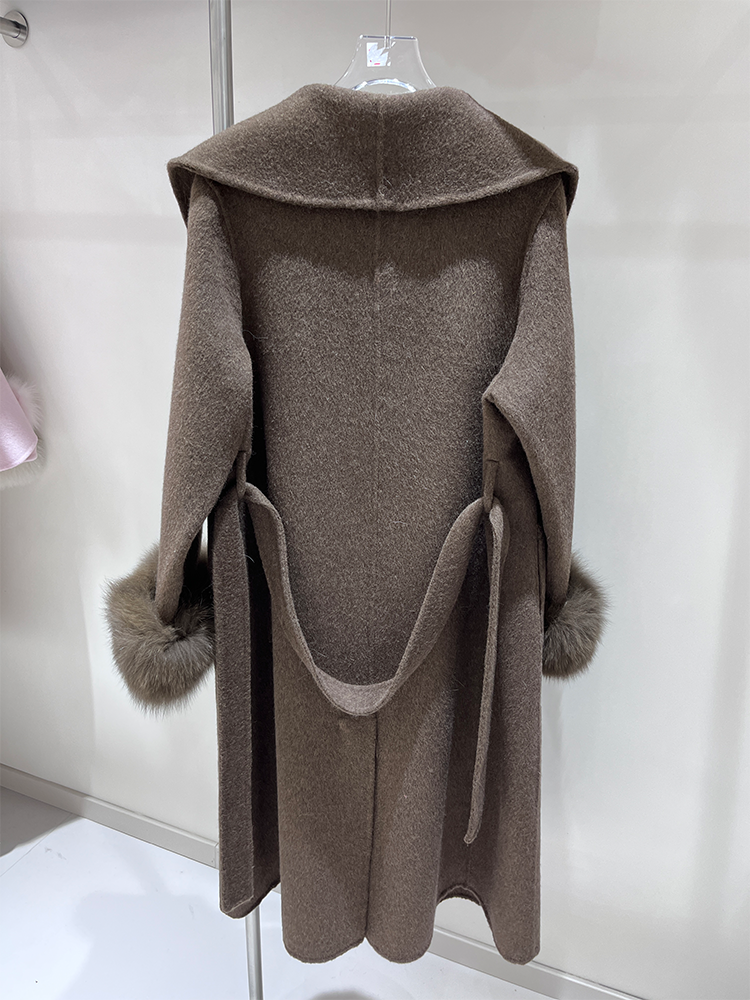 2025 New Wool Coat With Real F - Wool Coat Peacoat reseña y precio