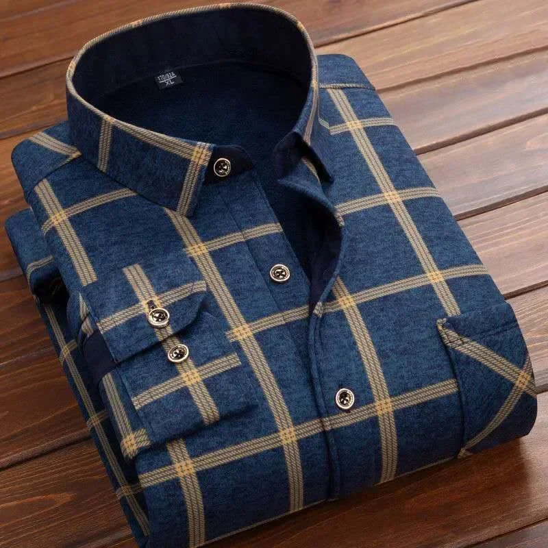 2025 Men's Winter Warm Long Sl - Flannel Shirt Lined reseña y precio