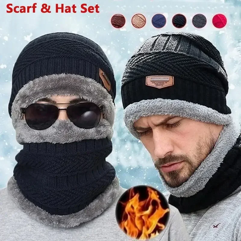 Winter Knit Hat & Scarf Set fo - Wool Scarf Men reseña y precio