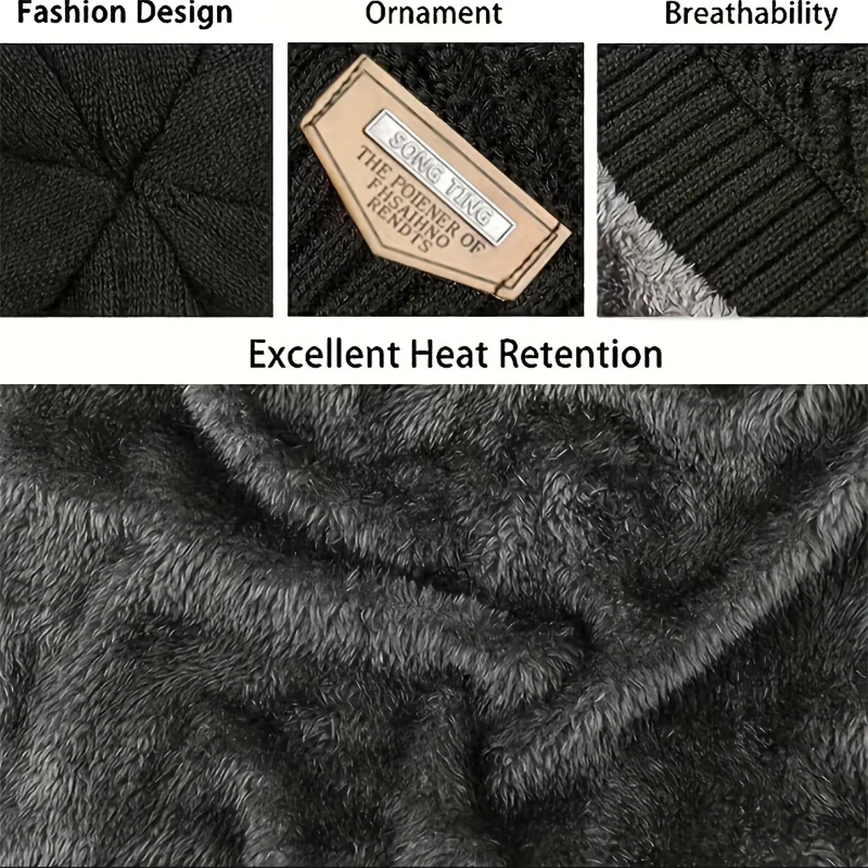 Winter Knit Hat & Scarf Set fo - Wool Scarf Men reseña y precio