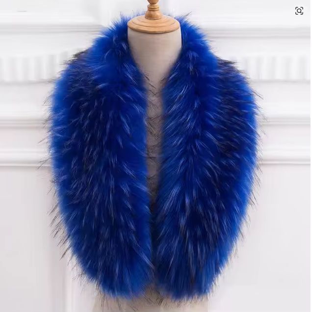 Natural Fur Collar Real raccoo - Shawl Wrap Winter reseña y precio