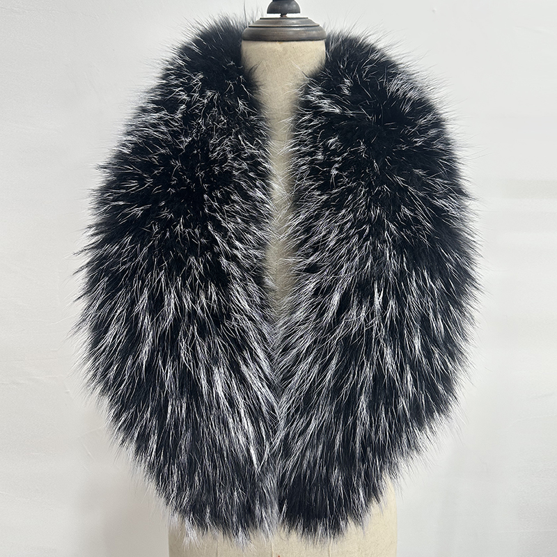Natural Fur Collar Real raccoo - Shawl Wrap Winter reseña y precio