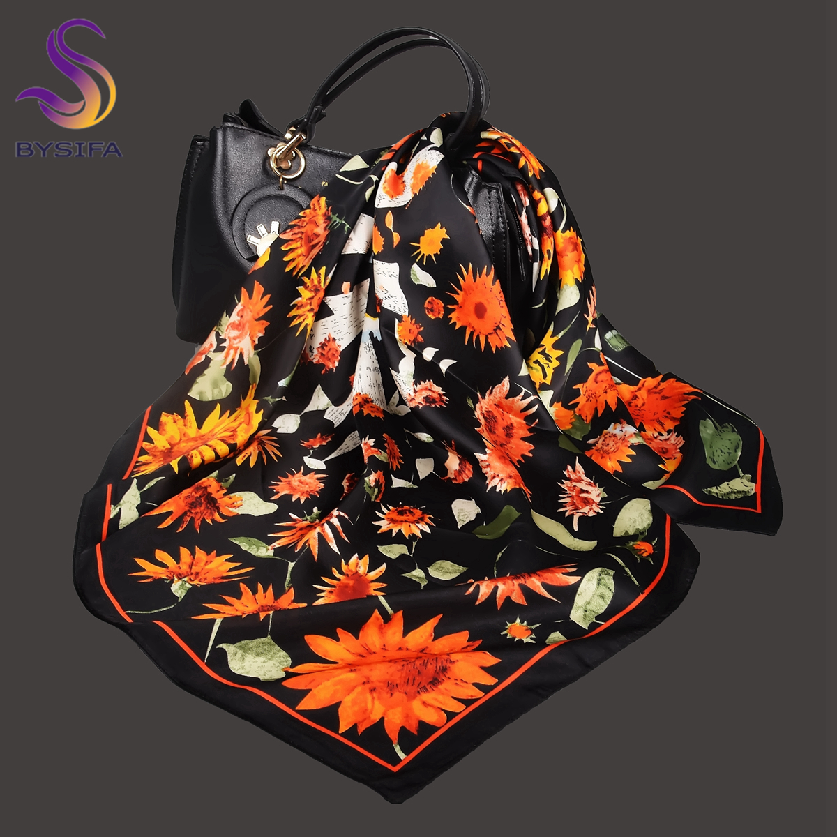 BYSIFA Letters Silk Scarf Shaw - Shawl Wrap Winter reseña y precio