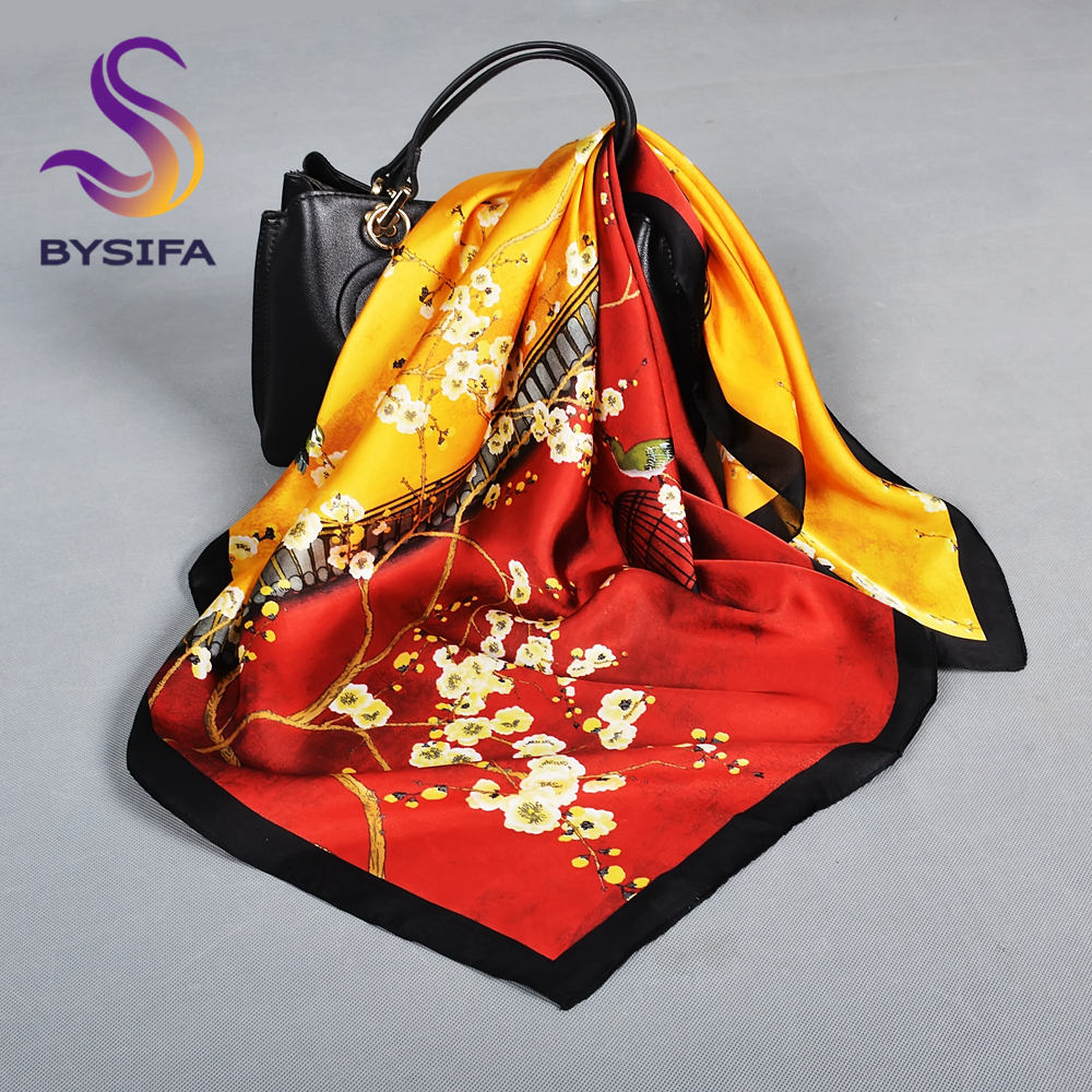 BYSIFA Letters Silk Scarf Shaw - Shawl Wrap Winter reseña y precio