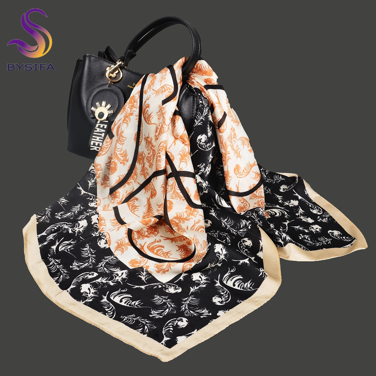 BYSIFA Letters Silk Scarf Shaw - Shawl Wrap Winter reseña y precio