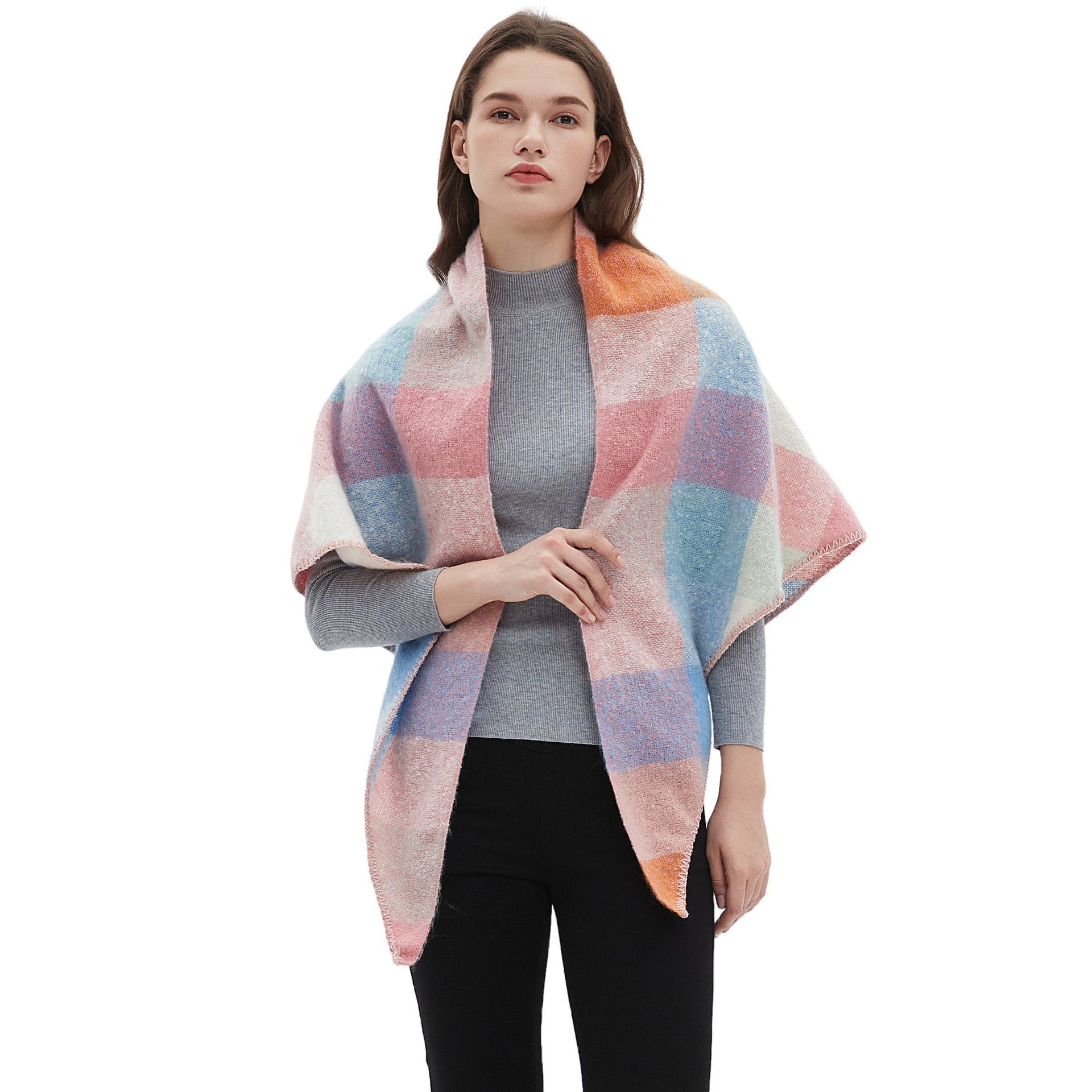 Women's Plaid Scarf Shawl  Sho - Shawl Wrap Winter reseña y precio