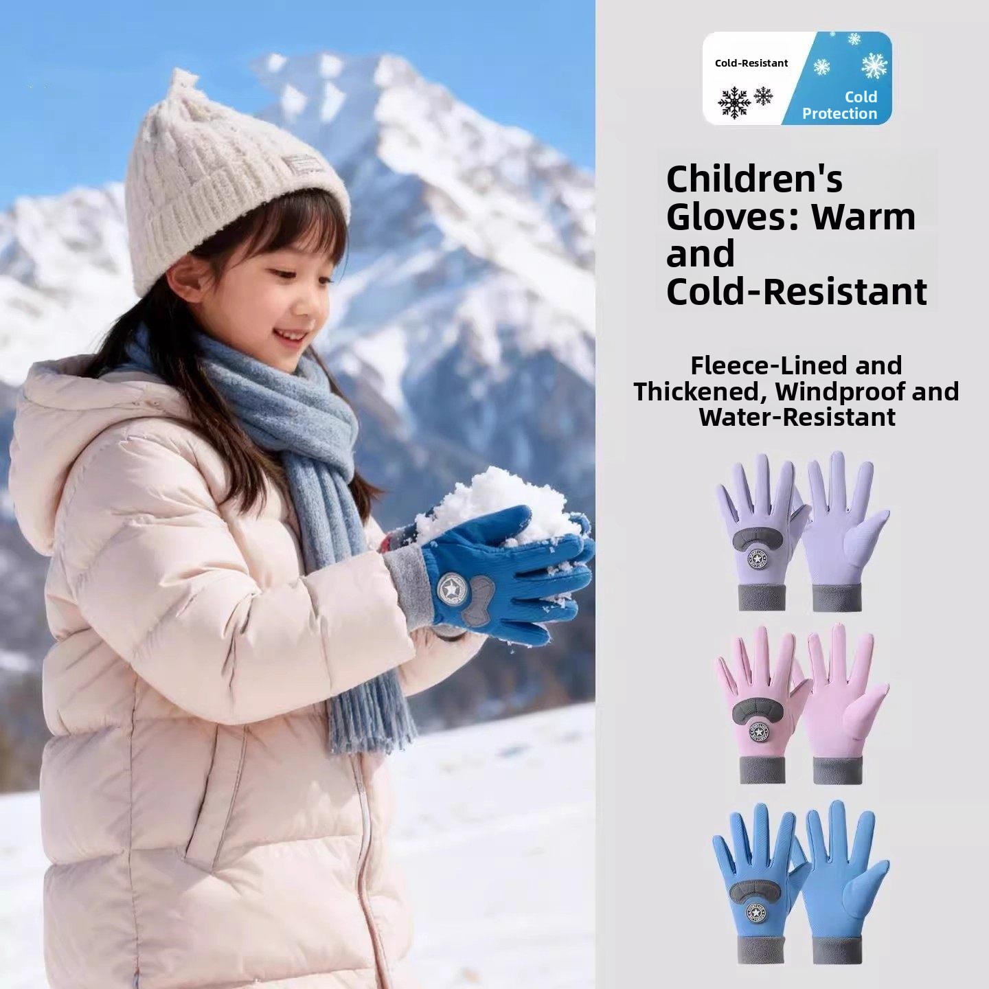 Children's Ski Gloves Winter W - Snow Glove Insulated reseña y precio