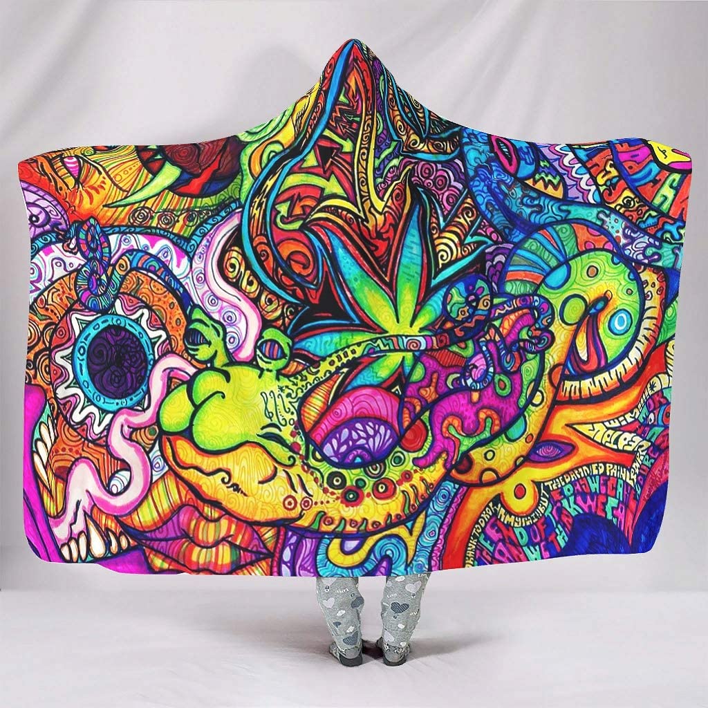 Abstract Bright Trippy Rainbow - Sherpa Hoodie Fleece reseña y precio