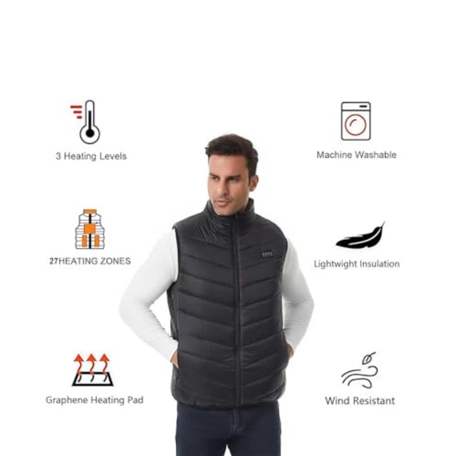 Heated Down Vest for and Wo wi - Heated Vest Battery reseña y precio