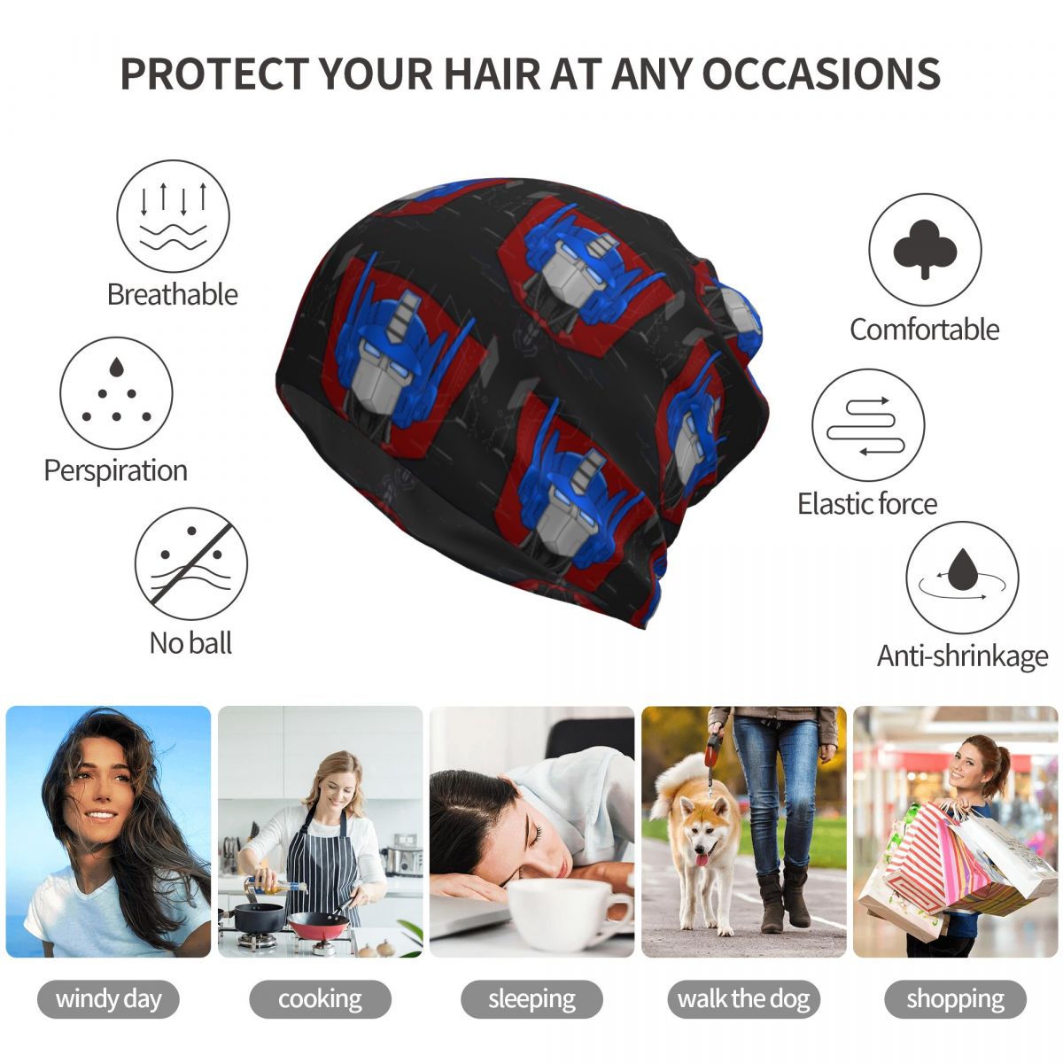 Optimus Prime Bust Bandana Nec - Knit Beanie Hat Warm reseña y precio