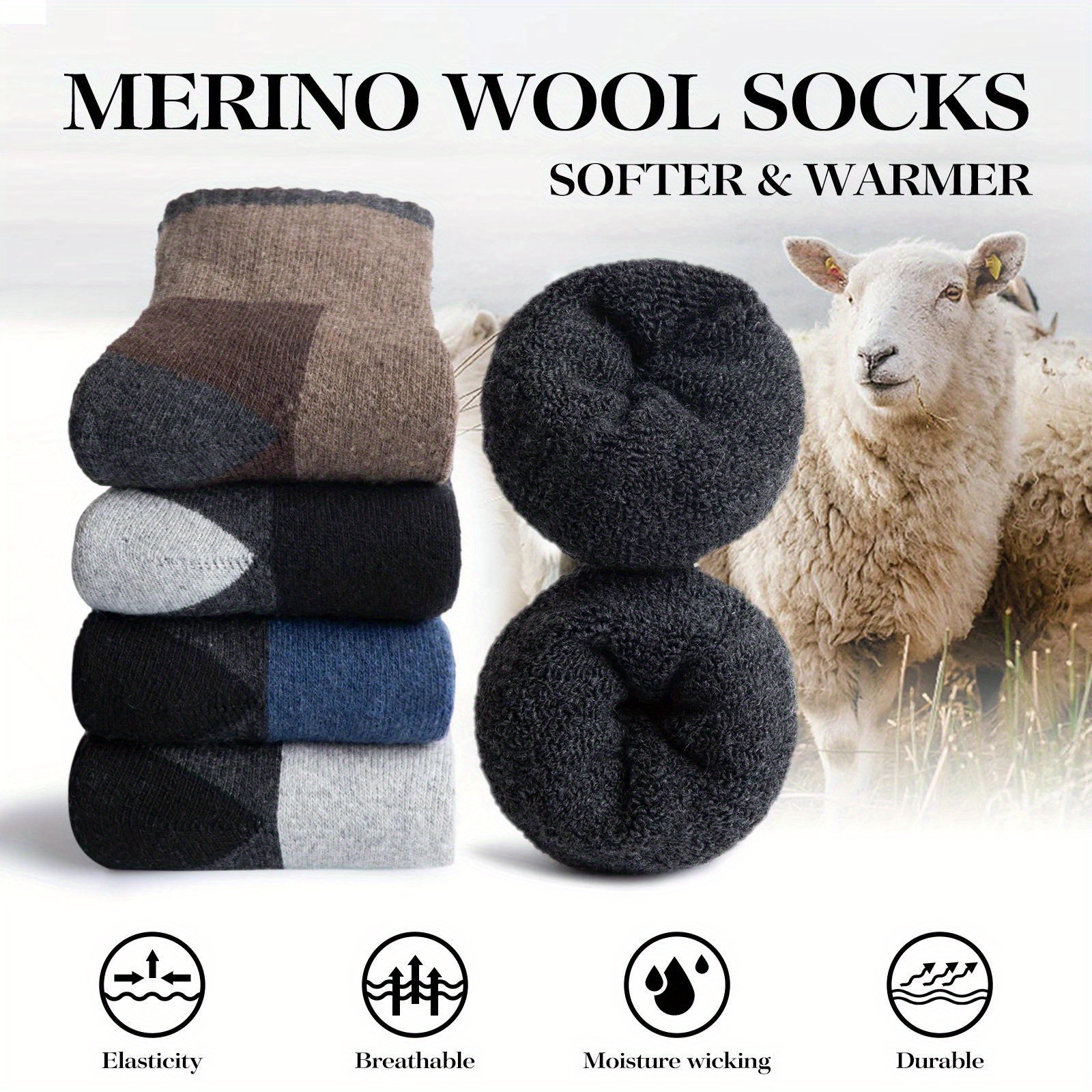 Winter Merino Wool Socks Thick - Thermal Sock Wool reseña y precio