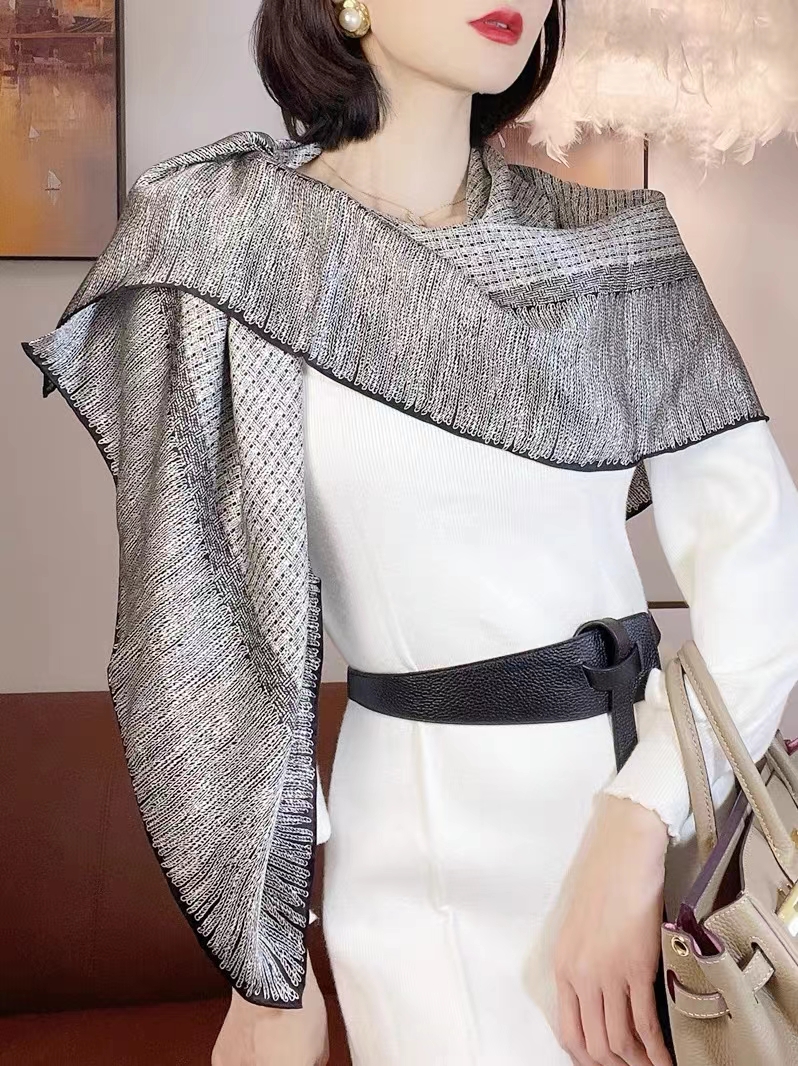 BYSIFA| Brand Silver Grey Wome - Shawl Wrap Winter reseña y precio