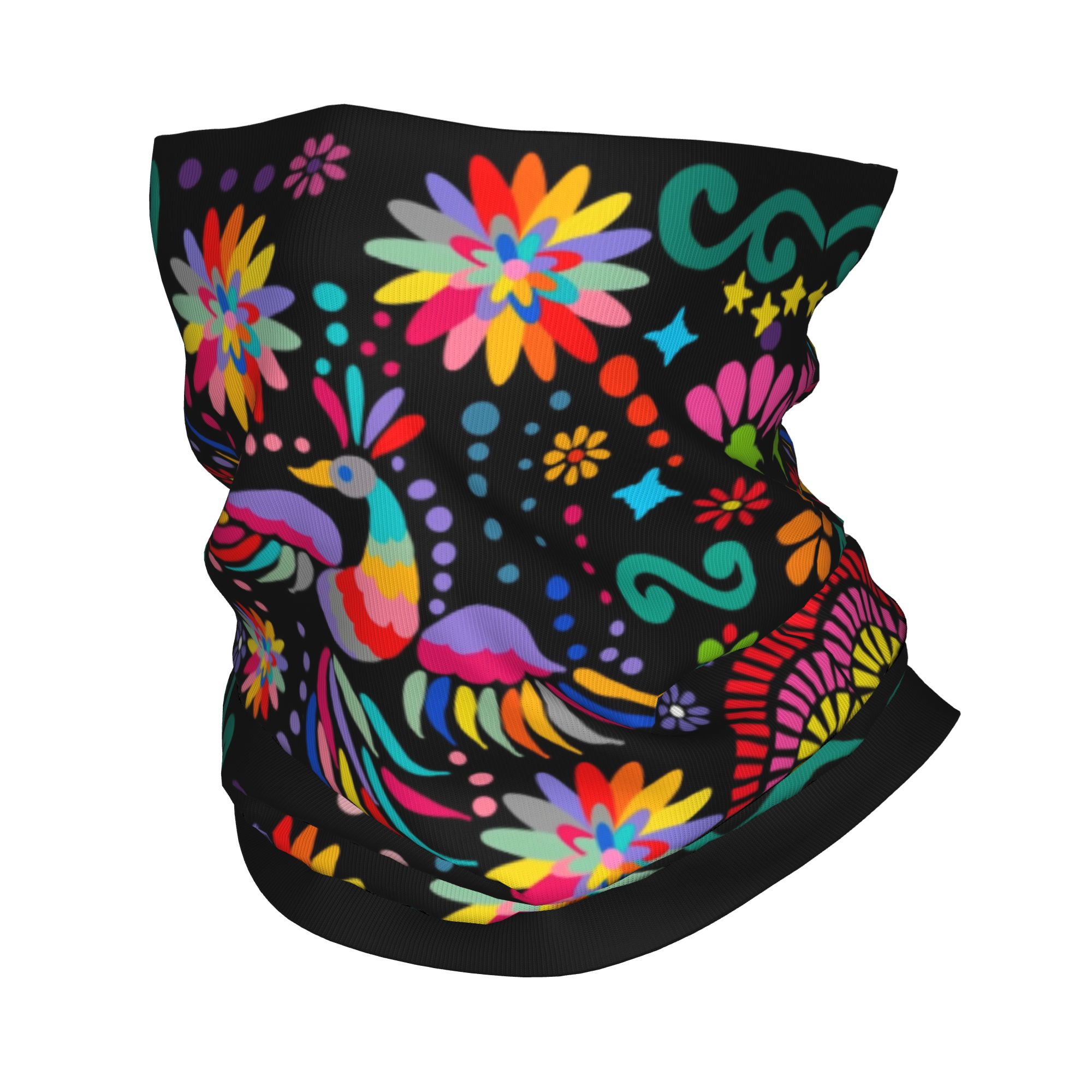 Custom Mexican Floral Flower T - Neck Gaiter Fleece reseña y precio