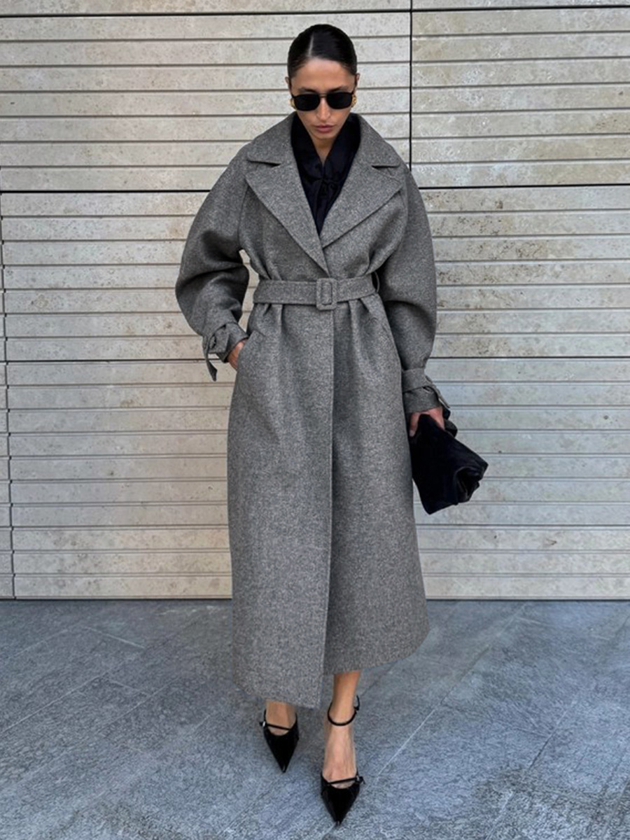 LUCYSHIHATTU Long Imitation wo - Wool Coat Peacoat reseña y precio