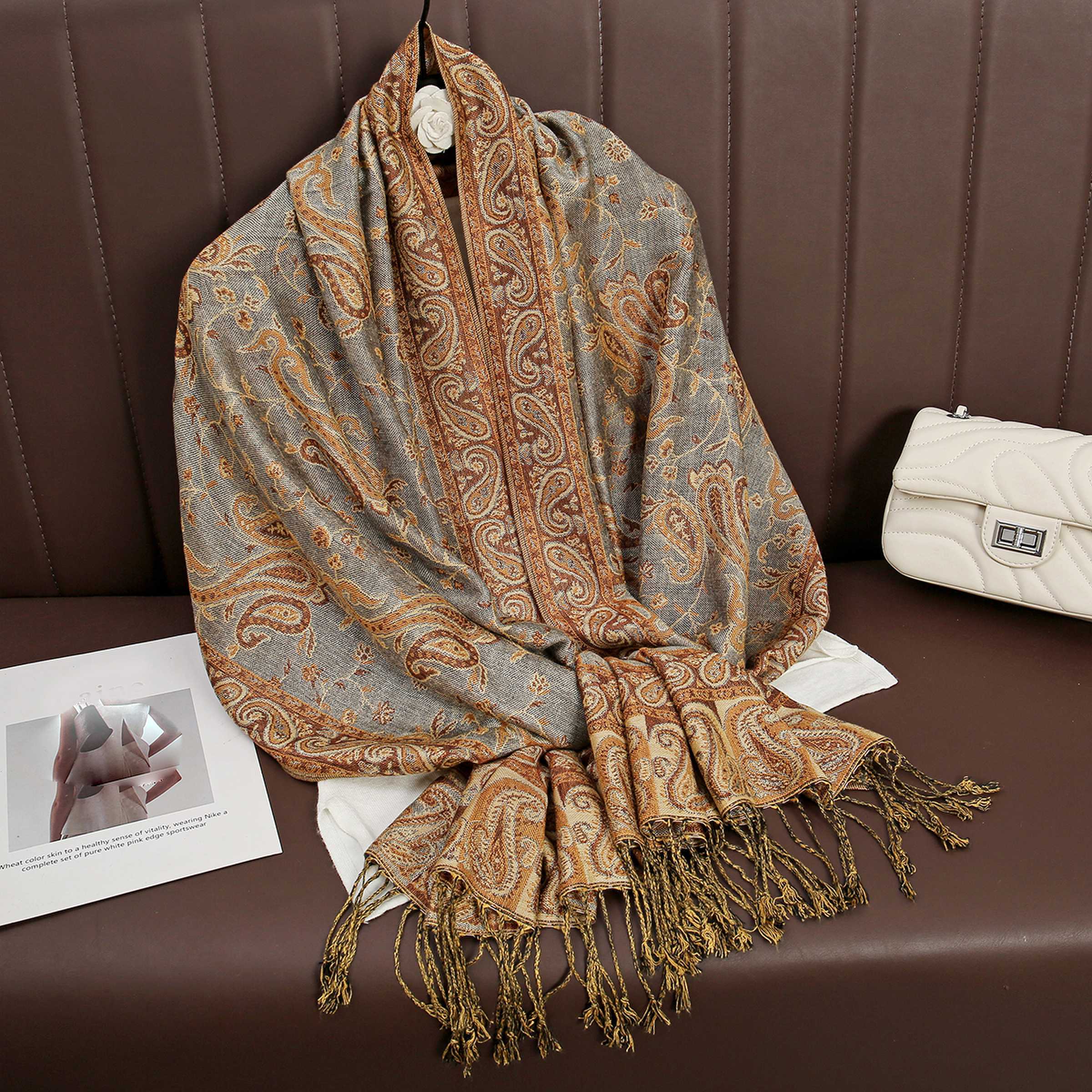 Luxury Brand Autumn Cashmere P - Cashmere Pashmina Wrap reseña y precio