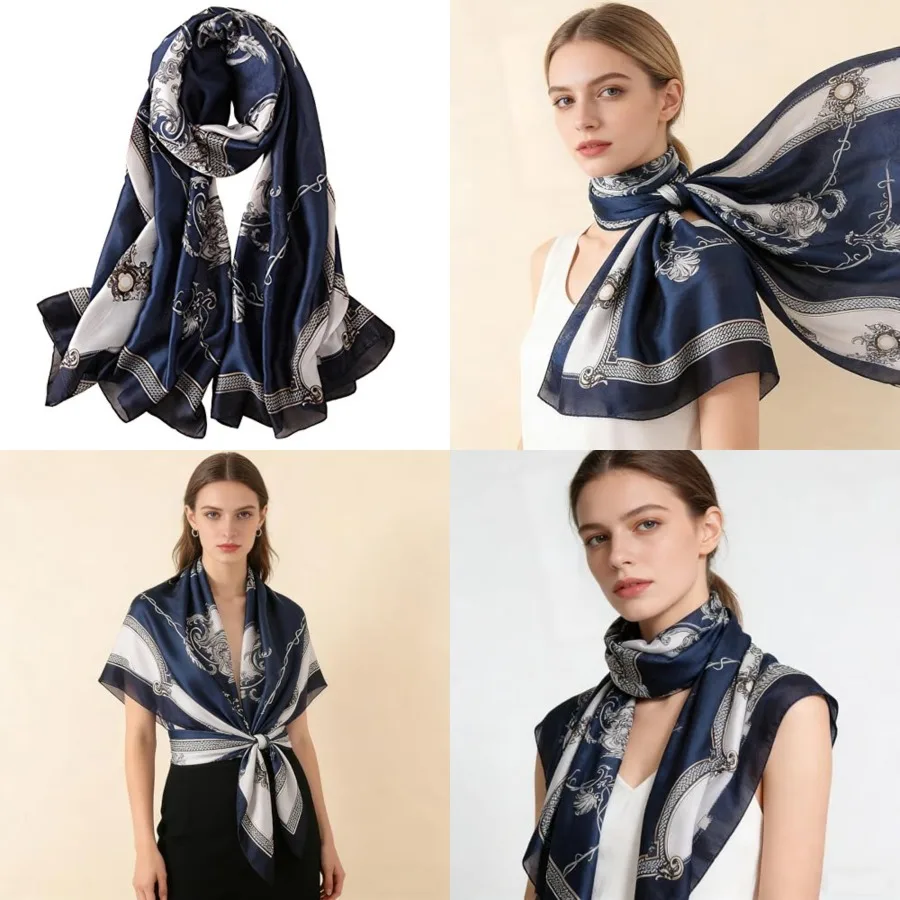 Silk Scarf Mulberry Silk Fashi - Shawl Wrap Winter reseña y precio