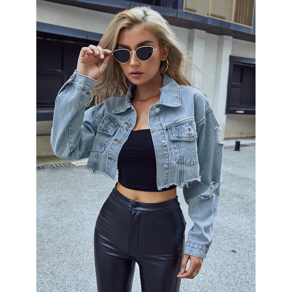 Women Denim Coats Solid Short  - Down Jacket Packable reseña y precio