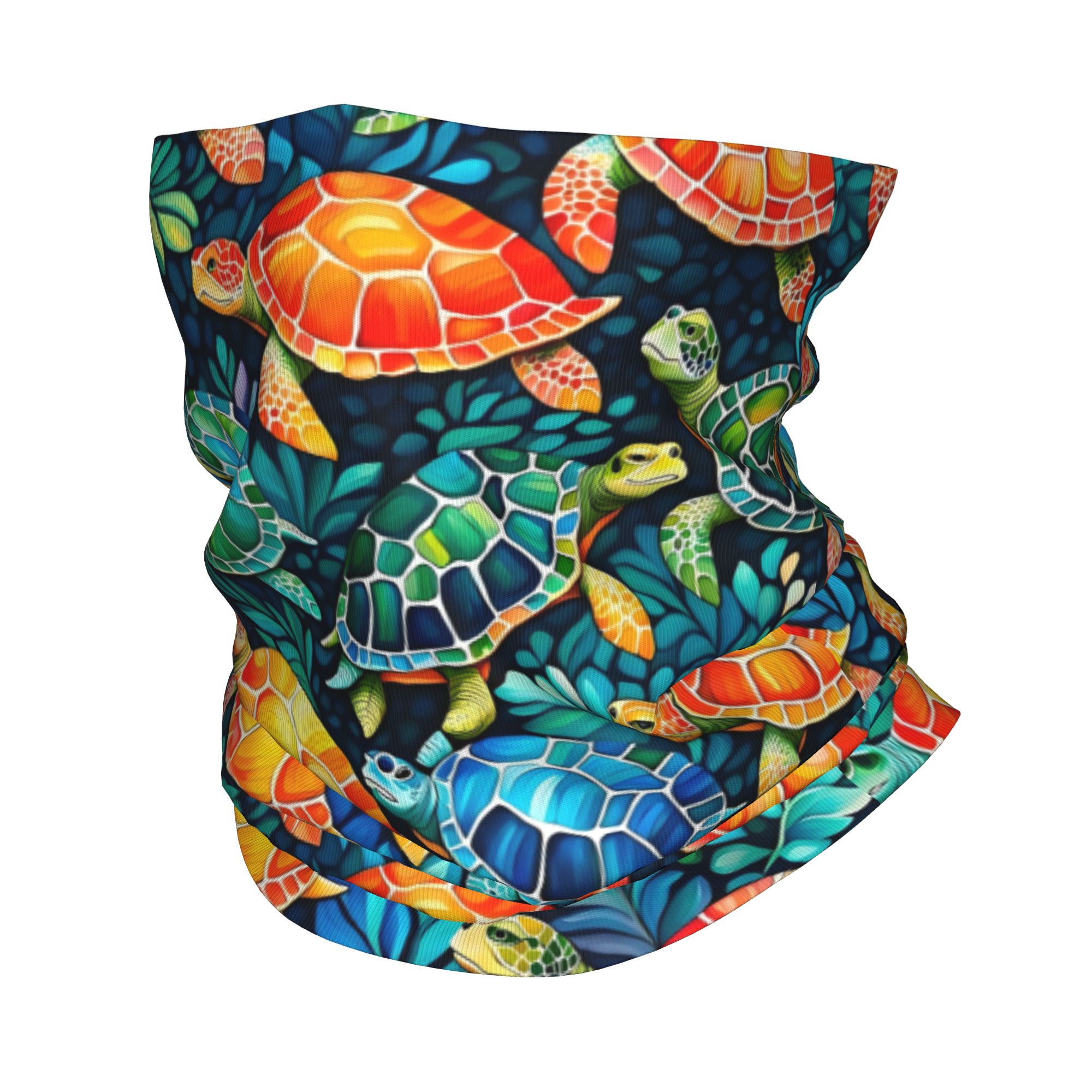 Custom Funny Colorful Sea Turt - Neck Gaiter Fleece reseña y precio