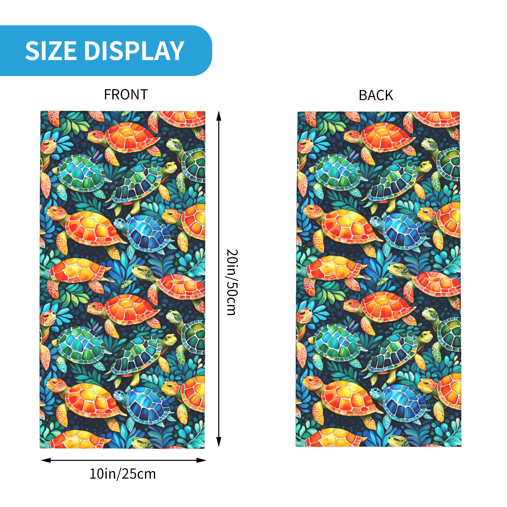 Custom Funny Colorful Sea Turt - Neck Gaiter Fleece reseña y precio