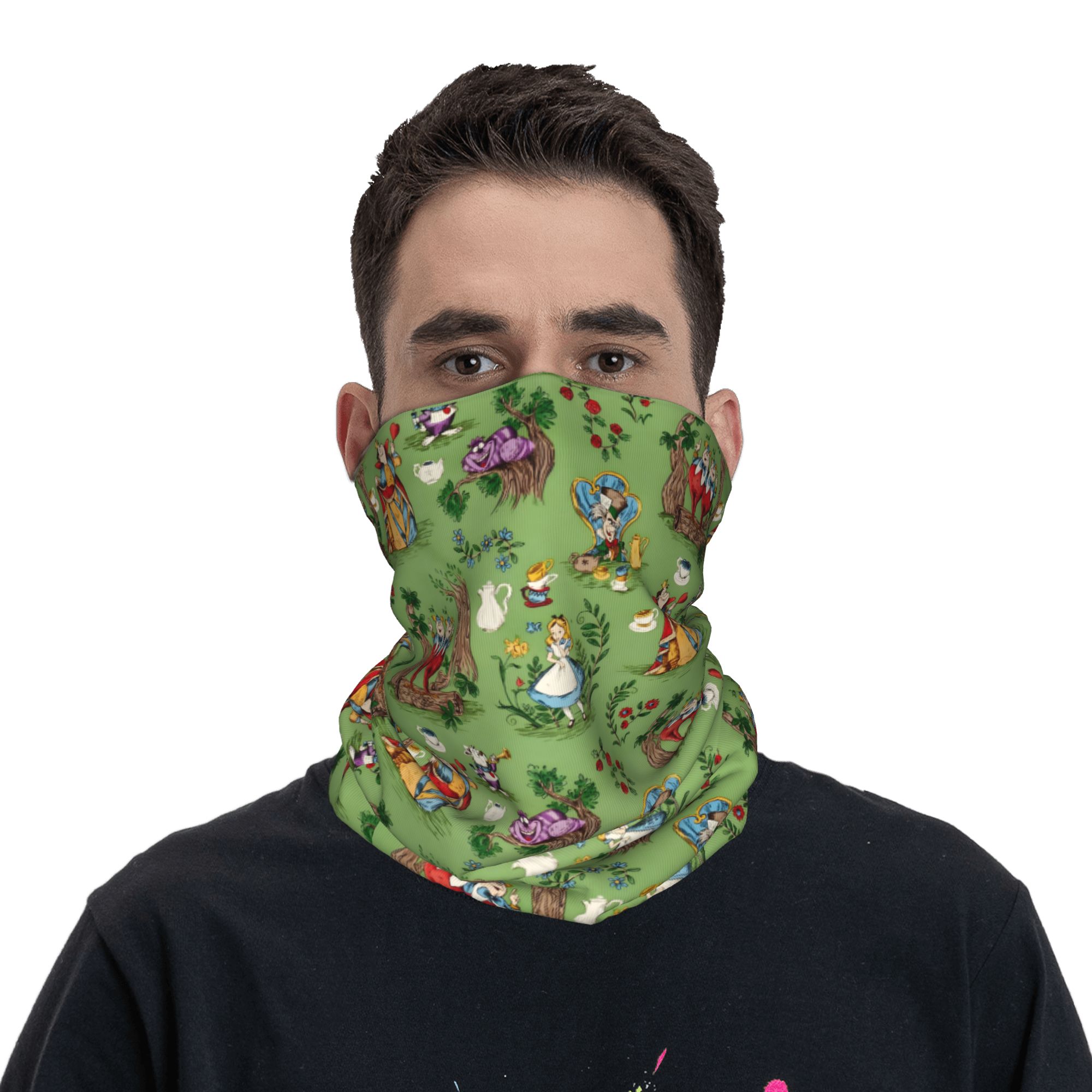 Custom A-Alice in W-Wonderland - Neck Gaiter Fleece reseña y precio